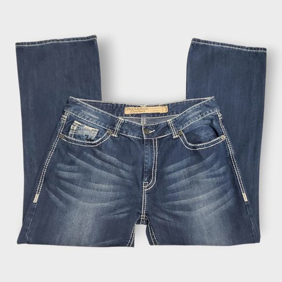 Rock & Roll Cowboy Mens Jeans Double Barrel Relaxed Bootcut Heavy Stitch 38x32 - Picture 12 of 12